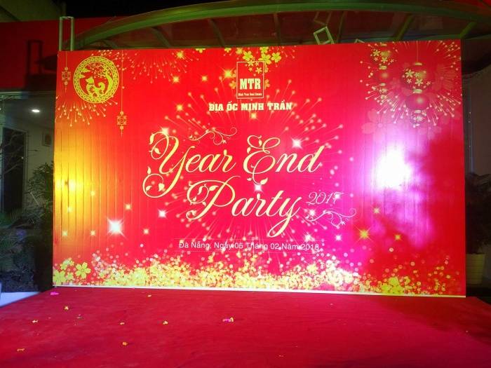 mẫu backdrop year end party